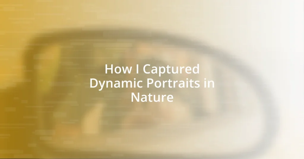 How I Captured Dynamic Portraits in Nature