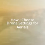 How I Choose Drone Settings for Aerials