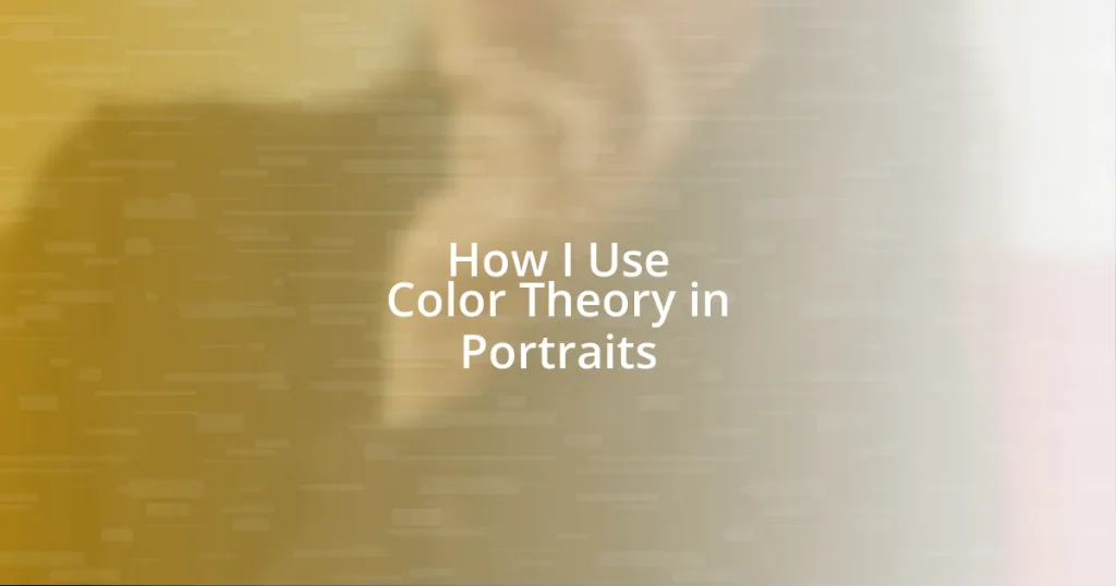 How I Use Color Theory in Portraits