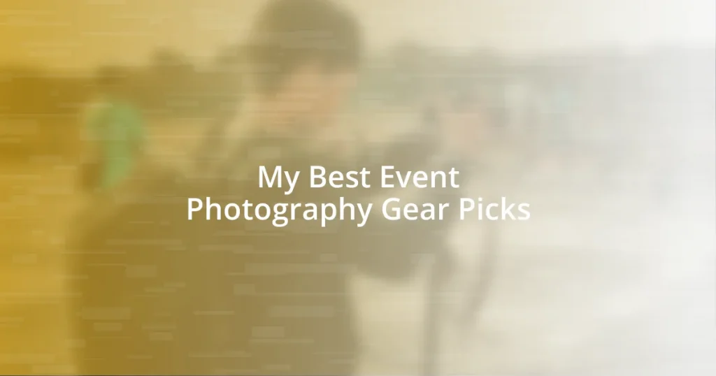 My Best Event Photography Gear Picks